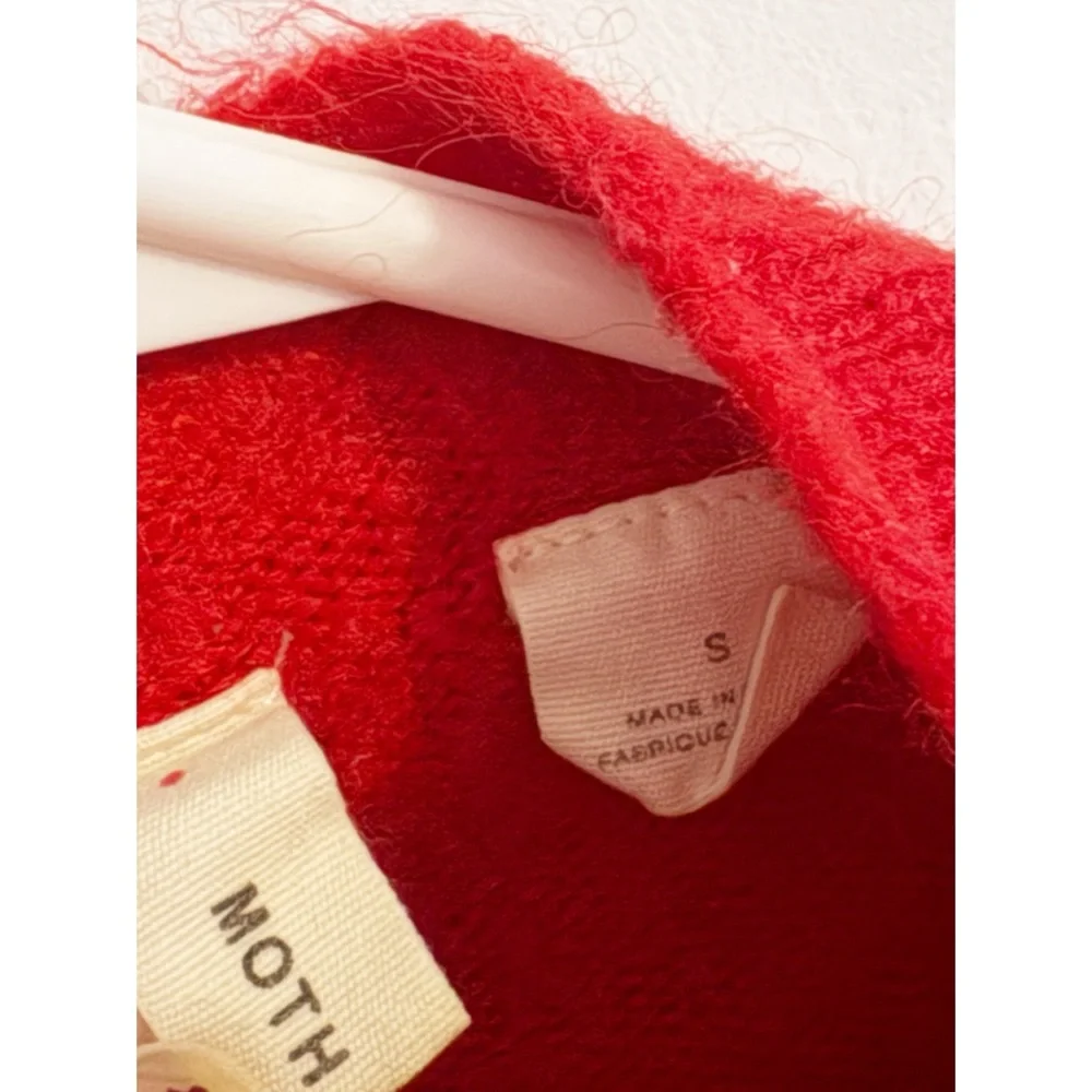 Anthropologie Moth Red‎ Mock Neck Sweater